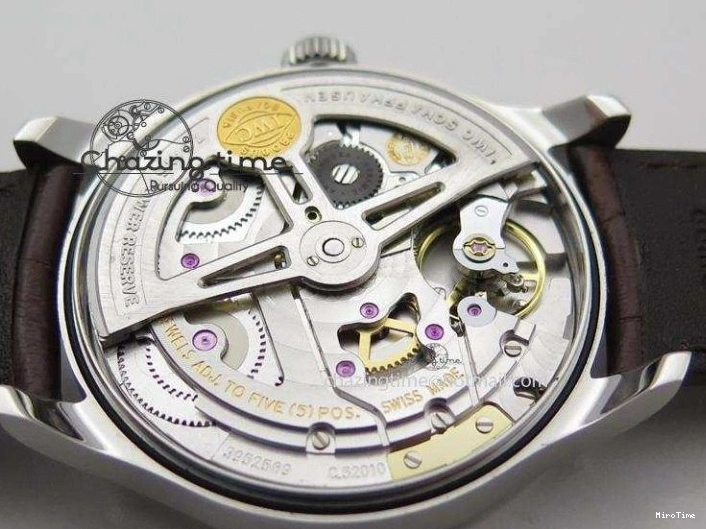 MIROTIME 0303 MoistureWicking Portuguese Real PR IW500704 ZF 1:1 Best Edition On Brown Leather Strap A52010 V 7311